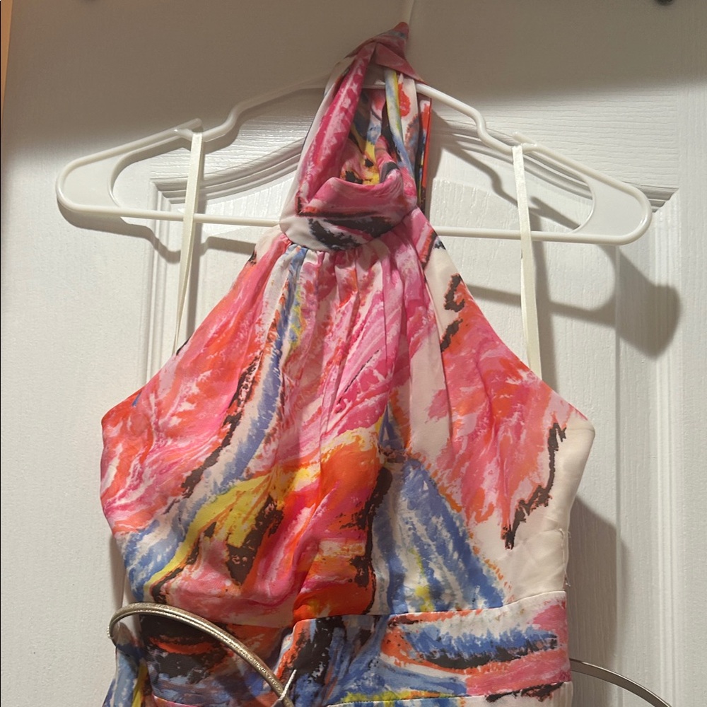 INC International Concepts Pink and Blue Maxi Dress - Picture 3 of 3